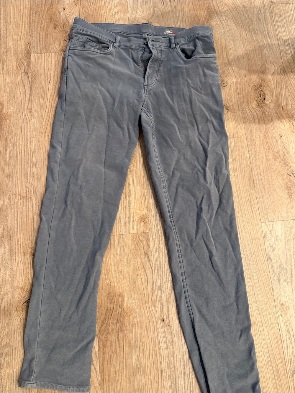 Faherty Straight-Leg Grey Pants